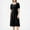 (Fashion 41)Black, variant on Women's Solid Color Square Collar Short Sleeve Slim Long Dress Spring and Summer Casual and Comfortable Maxi Dress