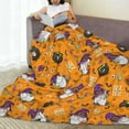 thumbnail image 6 of Honeii Halloween Witches Gnome Print Fleece Blanket - Throw Blanket for Bed, Sofa, Couch, Camping, and Travel , Microplush Ultra Soft Warm Blanket-50"x40", 6 of 7