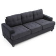 thumbnail image 4 of Passion Furniture PF-G515A-S 79 in. Sandridge Flared Arm Microfiber Straight Sofa, Black, 4 of 5