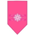 thumbnail image 3 of Christmas Pet and Dog Bandana Screen Printed, "Pink Snowflake Swirls", 3 of 10
