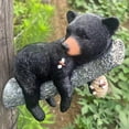 thumbnail image 2 of Simulación Animal Adornos Oso Negro Abrazando Árbol Estatua Patio Al Aire Libre Decoración Simulación Jardín Colgante de Pared, 2 of 9