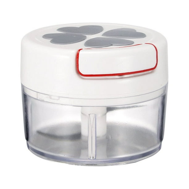 Inteprter Prensa de ajo 170ml pimienta de cocina 170ml picadora de cocina picadora Manual molinillo de jengibre portátil Cocina y Comedor Gris