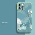 thumbnail image 3 of Funda de silicona suave a prueba de golpes con diseño de acuarela para iPhone 11, 12, 13, 14, 15, 16 Pro Max, Mini, XR, XS, X, 7, 8 Plus, SE 2, 3 of 5