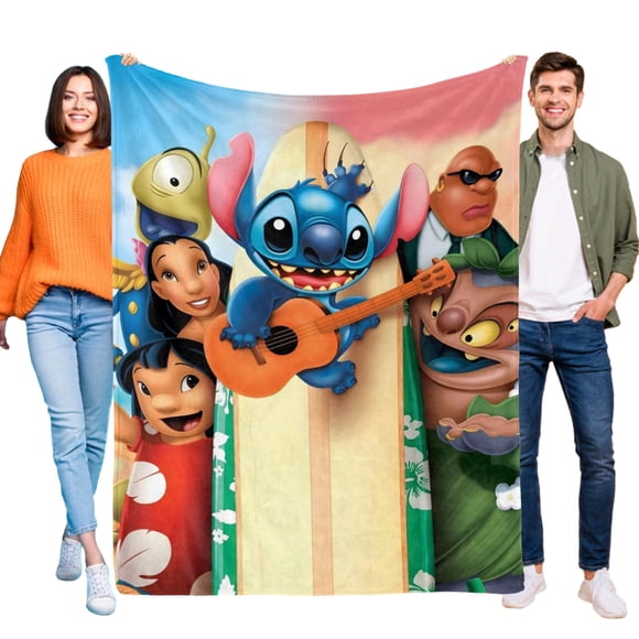 Lilo y Stitch anti-pilling, suave, ligera, esponjosa y acogedora de lujo para hogar y cocina – Perfecta para niños y adultos,150X200cm