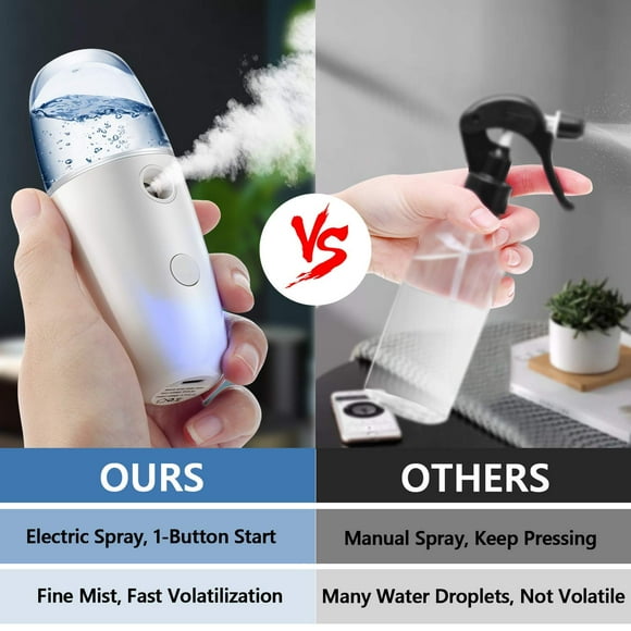 Electric Small Spray Bottles, Handheld Refillable Travel Mini Empty Continuous Spray Bottles