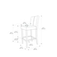thumbnail image 4 of Linon Morocco Full Back Wood Bar Stool, 30" Seat Height, Manhattan Stain Finish with Lava Fabric, 4 of 4