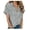 Floral Blue, variant on Women's Linen Blouse Short Sleeve Button Down Shirts 100% Cotton Collared Summer Short Sleeve Blouses Tops
