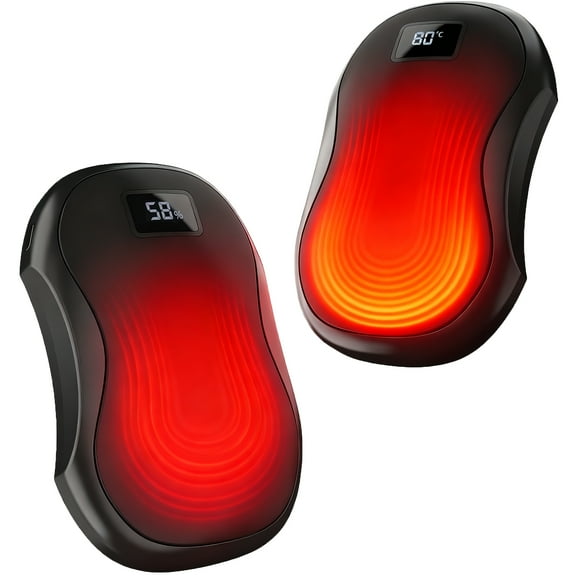 Hand Warmers Rechargeable 2 Pack, Electric Hand Warmers, Fast Heating, Portable Pocket Heater, 2 in 1 Quick Charge Hand Warmer for Outdoor Indoor, Warmer Gift for Christmas, Golf, Camping