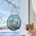 thumbnail image 5 of Swimming Otter Stained Glass Suncatcher, Otter and Flowers Window Hanging, Ocean Animal Lover Home Decoration, Indoor Decor, Stained Glass Ornament 2025, Holiday Decoration,, 5 of 6