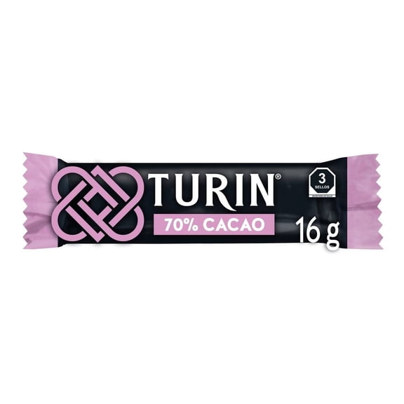 Chocolate amargo Turin 70% cacao 16 g