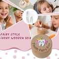 thumbnail image 2 of Tooth Fairy Box, Natural Wood Children's Tooth Keepsake Box for Baby Teeth, Umbilical Cord & First Hair Storage, Compact Lidded Memory Box, 4.3 x 3.1 x 2.2 Inches, 2 of 6