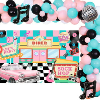 48 Pieces Rock and Roll Party Balloons Decoration, 12 Inch Latex Party  Balloon for Music Theme Decorations 1950's Birthday Party Supplies 50s 60s  Rock