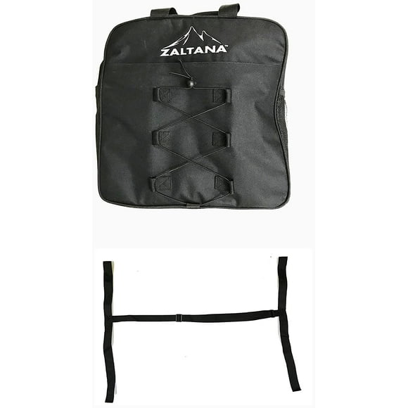 Zaltana SKB32 Padded Ski Snowboard Boots Bag Backpack & 1-1/2" Ski Shoulder Carrier Lash, Black