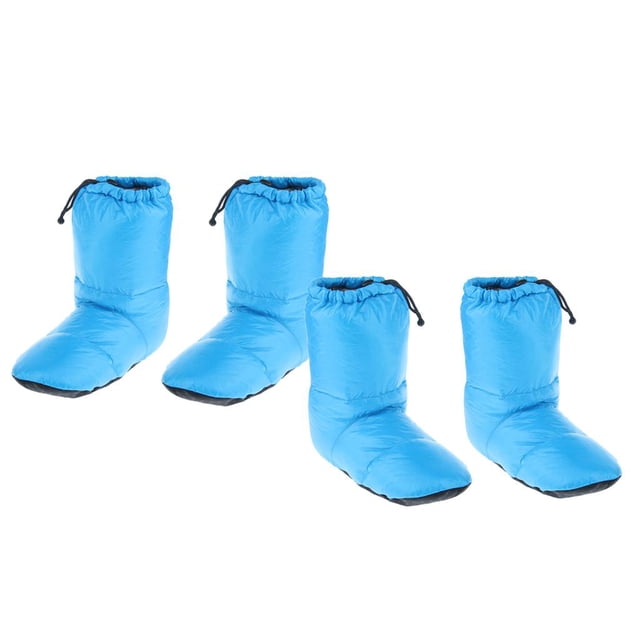 2 Par Botas de Térmicos de Plumón Calcetines Cortos de Invierno para Hombre Mujer Acampada Escalada ejercicio Libre Azul m Cola Zapatillas blancas suaves