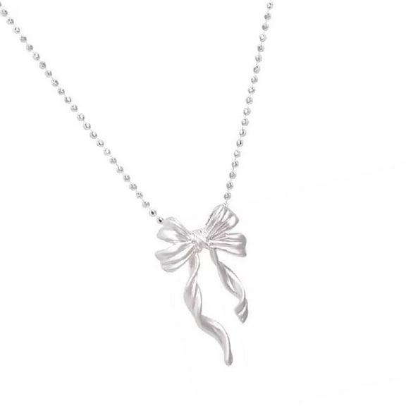 Stainless Steel Bowknot Charm Necklaces Neck Jewelry for Expressing Love