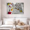 thumbnail image 2 of Elephant Stock Pop Moroccan Staircase Wall Art - Horizontal Canvas Wall Art - Living Room Wall Decor - Places Canvas - Gray And Red Decor - 45" x 30", 2 of 8