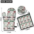 thumbnail image 6 of Multicolor Christmas Pattern Kitchen Oven Mitt and Pot Holder Sets 2 Pcs for Baking, Cooking and Grilling, Heat Resistant Up To 392 °F, 6 of 7