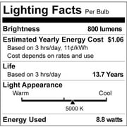 Philips LED 75-Watt ST19 Straight Tubular Light Bulb, Clear Daylight, Dimmable, E26 Medium Base (4-Pack)