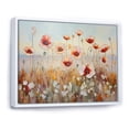 thumbnail image 2 of Designart "Field Abloom With Red And Golden Poppies" Poppies Floater Framed Canvas Art Print, 2 of 5