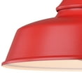 thumbnail image 3 of Vaxcel Dorado 1 Light Dusk to Dawn Red White Farmhouse Barn Dome Outdoor Wall Lantern, 3 of 4