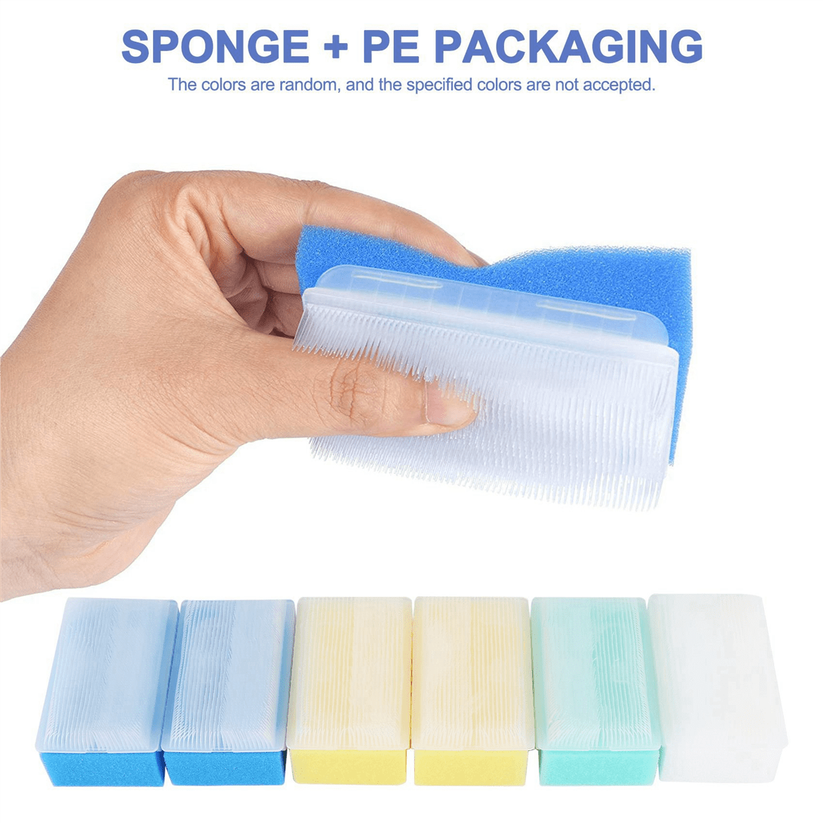 Baby  (24 Pieces) Soft Foam Washer with Cradle Cap Brush Body,Hair and Scalp Clean Gentle Baby Sensory Brush