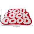 thumbnail image 3 of Lolynie Text Imitation Bathroom Floor Mat - Water Absorbing Entrance Hall Rug, Easy Clean Doormat, 3 of 6