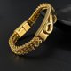 thumbnail image 3 of Pulsera para hombre de acero inoxidable con símbolo dorado del infinito, 3 of 4