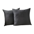 thumbnail image 5 of 3S Brother's Solid Color Cushion Cover Velvet Look Home Décor Throw Pillow Case with Invisible Zipper Set of 2 Pieces for Chair Couch Bedroom & Livingroom Décor Pillowcase - Grey 18"x18" Each, 5 of 9