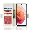 thumbnail image 2 of Wallet Case for Samsung Galaxy A25 5G, Silicone Lychee Pattern PU Leather Shockproof Flip Cover with Card Slots Holder Magnetic Clasp Lock Drop Resistant Kickstand Phone Case,White, 2 of 7