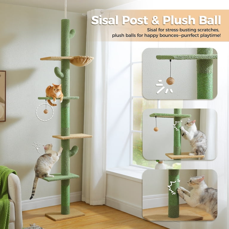 Pawz Road Tall Cactus Cat Tree, Floor-to-Ceiling photo 6