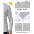 thumbnail image 3 of Taigaofy 2 Pack Men's Long Sleeve Workout Shirts Sun Protection Tee Moisture Wicking Quick Dry Athletic Gym Workout T Shirts Black Gray 2XL, 3 of 9