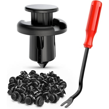 Nilight 100PCS Front Bumper Push-Type Retainer Clips-91503-SZ3-003 10mm,1PC Bonus Fastener Remover for Honda and Acura