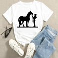 thumbnail image 3 of Camisetas estampadas de dibujos animados para mujer, camisetas de moda de verano, Tops de leopardo con corazón de amor, camiseta de manga corta para vacaciones 2022, 3 of 5