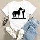 thumbnail image 3 of Camisetas estampadas de dibujos animados para mujer, camisetas de moda de verano, Tops de leopardo con corazón de amor, camiseta de manga corta para vacaciones 2022, 3 of 5