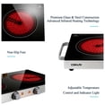 thumbnail image 4 of COKLAI Double Burner Infrared Glass Electric Hot Plate, Portable Cooktop with Adjustable Temperature, Easy-Clean Surface for Kitchen, Dorm, RV & Camping, 4 of 7