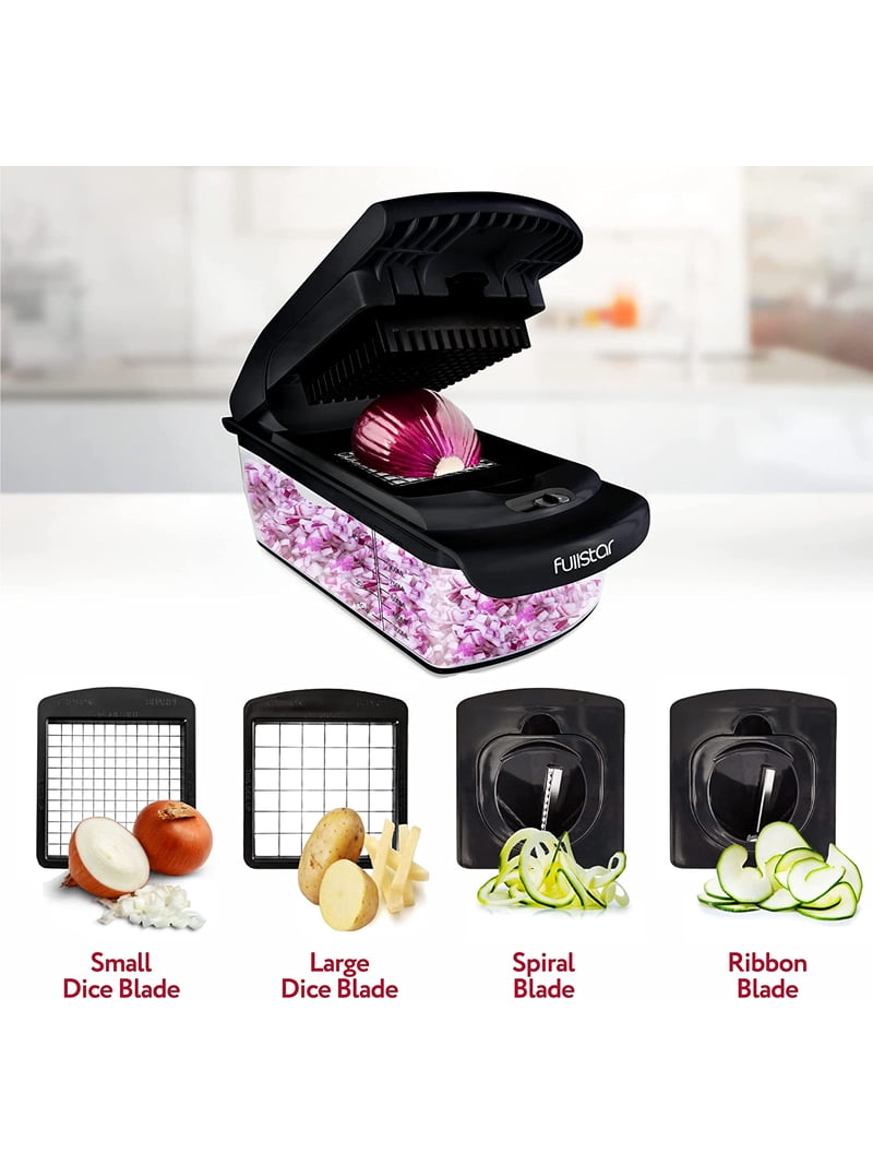 Fullstar, Vegetable Chopper, 4 Blades, Black, 4-Cup Capacity