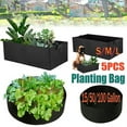 thumbnail image 2 of CNKOO 1/5PCS Rectangular/ Large Capacity Black Plants Growing Bag for Plants Flowers Vegetables Pots, 2 of 11