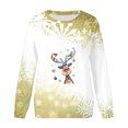 thumbnail image 4 of Hauts Contigoes pour Femmes Tendance, Chandail Sans Capuche à Manches Longues et Col Rond avec Imprimé de Noël pour Femmes, 4 of 4