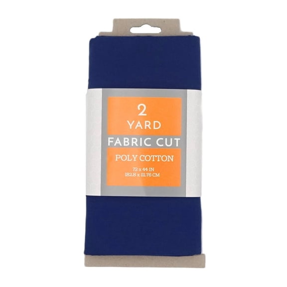 Shason Textile 2 Yard Cut Poly Cotton Fabric, Ink, 44" Wide for Craft & Quilting Projects