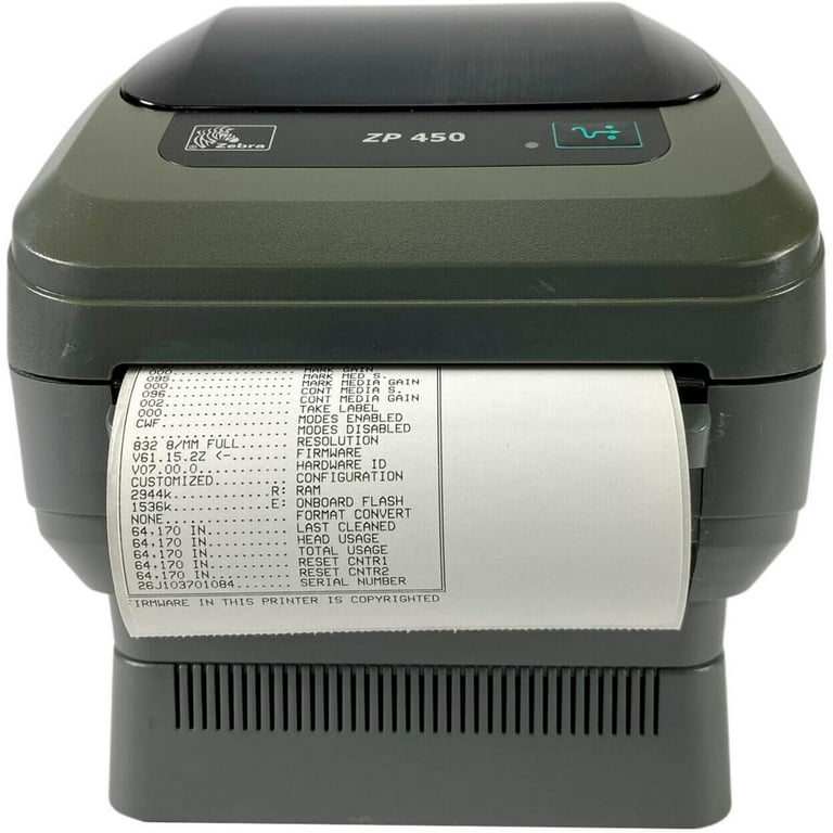 Restored Zebra ZP450 Portable Direct Thermal Label Printer – 4