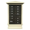 thumbnail image 3 of QualArc EVMC-SHRT-BT 70 x 42 x 30 in. Estateview Stucco Cluster Box Unit Mailbox Center Column with Short Pedestal, Burnt Tuscan, 3 of 3