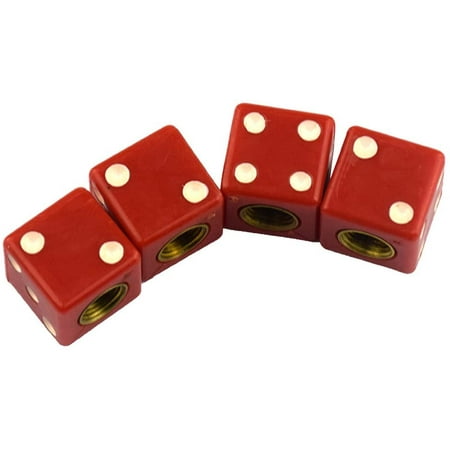 4 Green Dice #1 Tire Valve Stem Caps – Aluminum, Fits Cars Trucks Bikes Bicycles