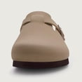 thumbnail image 5 of Crestar Genuine Suede Clogs for Women Men, Cork Footbed Leather Mules Potato Shoes Slip on with Arch Support, Apricot, 5 of 7