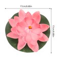 thumbnail image 5 of OUNONA 12 PCS 17CM Simulation Floating Water Lily Plastic Lotus Flower Pond Fish Tank Decor Ornaments (White + Orange + Pink), 5 of 8