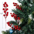 thumbnail image 2 of 20Pcs Christmas Red Berry Artificial Berry Stems 8inches Christmas Berry Decor Picks Christmas Wreath Decoration Supplies for Xmas Tree Crafts Gift Accessories for Christmas Party, 2 of 5