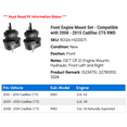 thumbnail image 2 of Front Engine Mount Set - Compatible with 2008 - 2015 Cadillac CTS RWD 2009 2010 2011 2012 2013 2014, 2 of 2