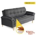 thumbnail image 2 of Sofá Cama Makora Salam con Memory Foam Color Oxford Lino Respaldo Reclinable de 3 Posiciones, 2 of 7