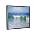 thumbnail image 3 of Stupell Industries Rolling Ocean Waves Photography Nature Photography Gray Floater Framed Art Print Wall Art, 21 x 17, 3 of 9