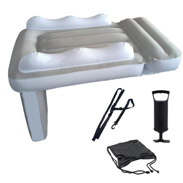 Cama de viaje inflable para bebé, Cama de avión de viaje, Cojín del asiento trasero, Colchón de aire, Cama de viaje para automóvil para niños pequeños