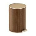 thumbnail image 2 of Bote de basura para baño con tapa, bote de basura con pedal, bote de basura con escalón, contenedor de basura para lavandería, inodoro, garaje, 12 litros, 2 of 8